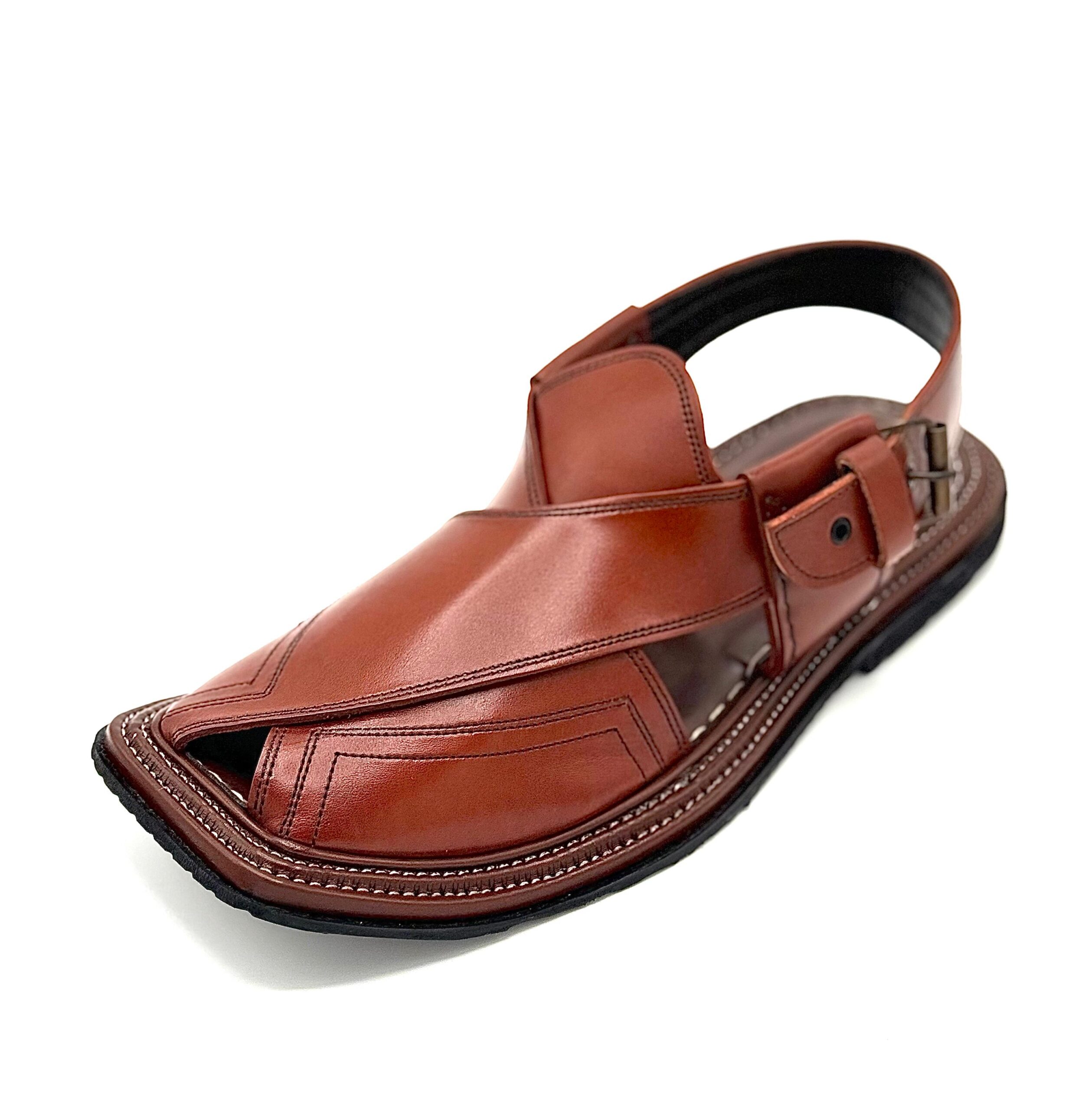 Premium TG Reddish Brown Peshawari Chappal MK-800 Premium TG Reddish Brown Peshawari Chappal MK-800